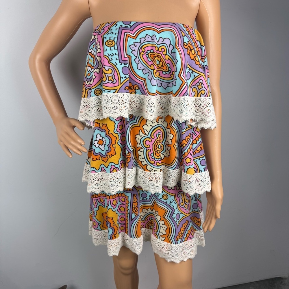 Judith March Anthropologie Womens Small 3 Tiered Ophelia Mini Dress NWT